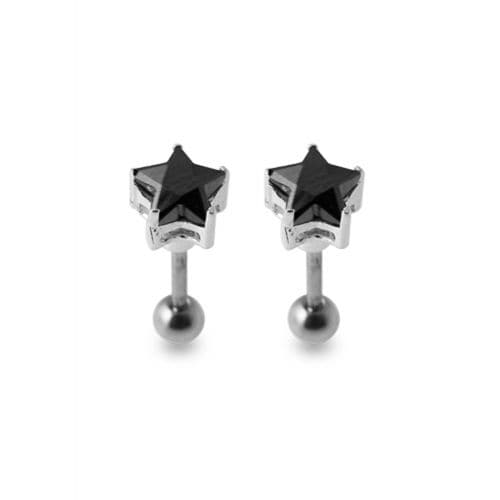 925 Sterling Silver Star Jewelled Ear Stud