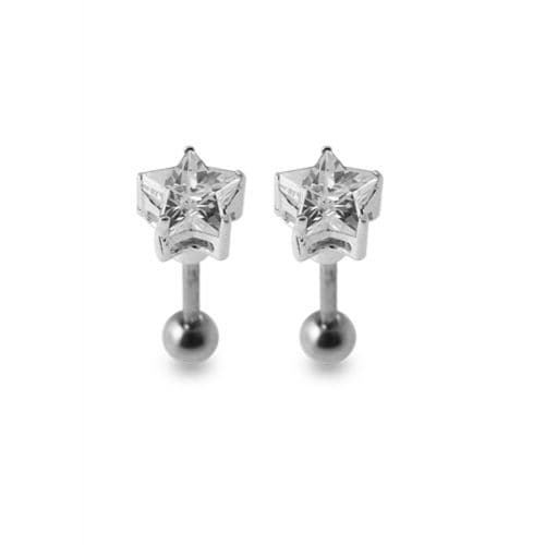 925 Sterling Silver Star Jewelled Ear Stud