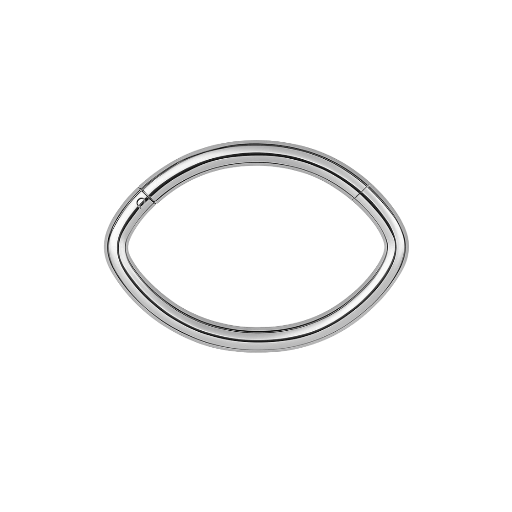 316L Surgical Steel Oval Shape Classic Hinged Segment Clicker Ring
