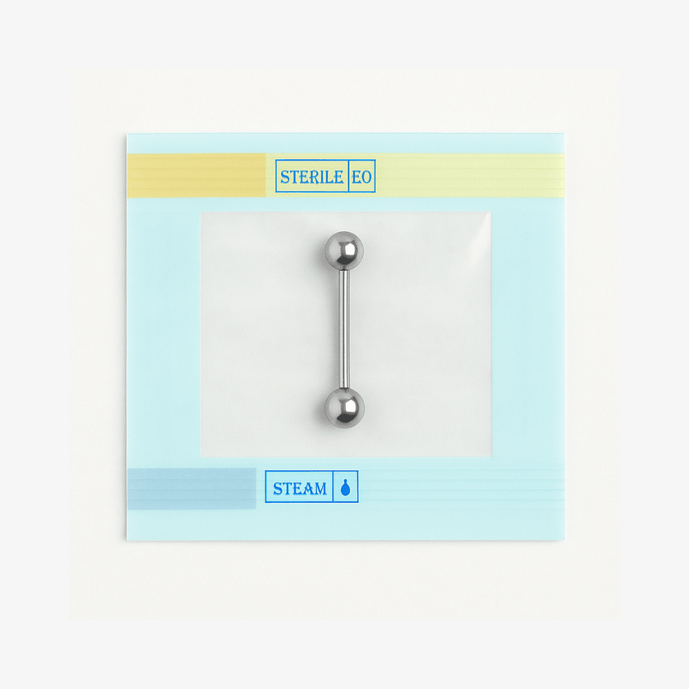 EO Gas Sterilised 316L Surgical Steel Tongue Barbell with Ball