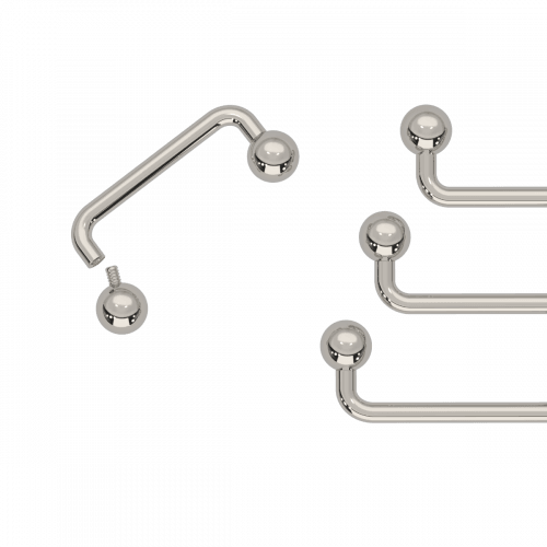 G23 Titanium Internally Threaded Staple Surface Barbell