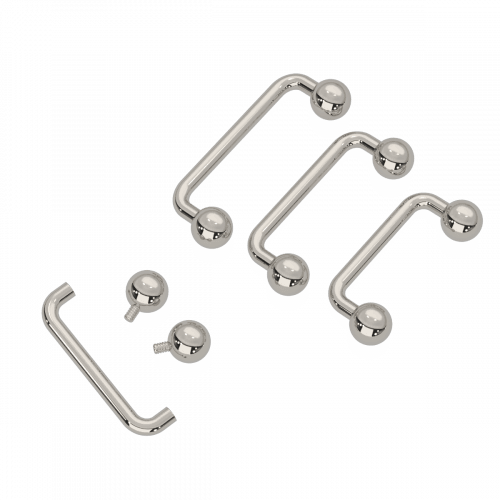 G23 Titanium Internally Threaded Staple Surface Barbell