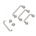 G23 Titanium Internally Threaded Staple Surface Barbell