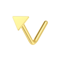 9K Gold L-Shaped Flat Triangle Nose Stud