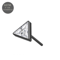 G23 Titanium CZ Jewelled Triangle Threadless Push-fit Top