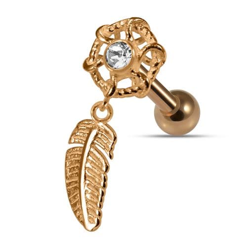 925 Sterling Silver Dream Catcher Cartilage Stud
