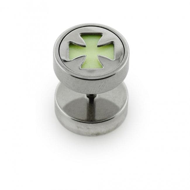 316L Surgical Steel Glow in the Dark Surgical Steel Fake Ear Plug