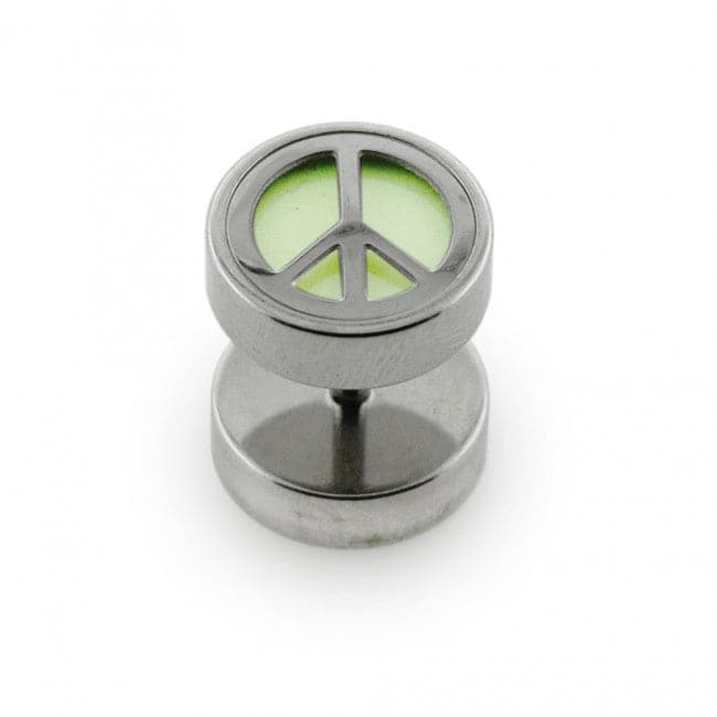 316L Surgical Steel Glow in the Dark Surgical Steel Fake Ear Plug