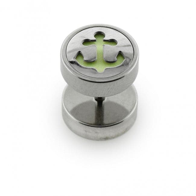 316L Surgical Steel Glow in the Dark Surgical Steel Fake Ear Plug