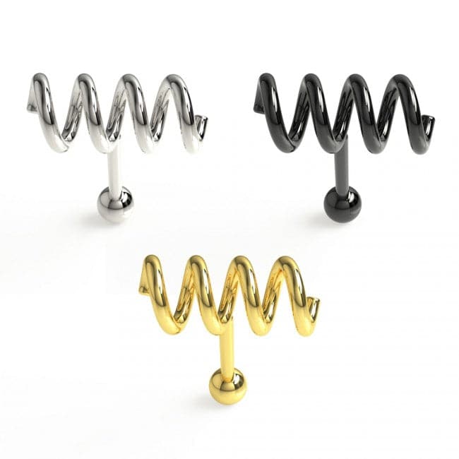 316L Surgical Steel Spring Coil Cartilage Ear Stud
