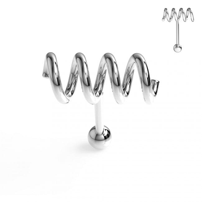 316L Surgical Steel Spring Coil Cartilage Ear Stud