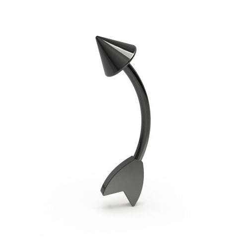 316L Surgical Steel Arrow Curved Barbell
