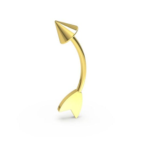 316L Surgical Steel Arrow Curved Barbell