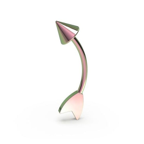316L Surgical Steel Arrow Curved Barbell