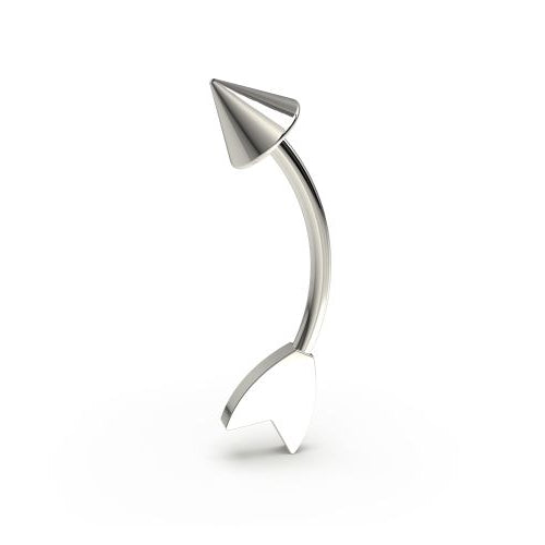 316L Surgical Steel Arrow Curved Barbell