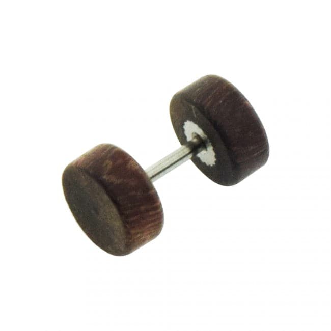 316L Surgical Steel Bar With Organic Stone Fake Ear Plug
