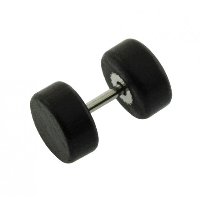 316L Surgical Steel Bar With Organic Stone Fake Ear Plug