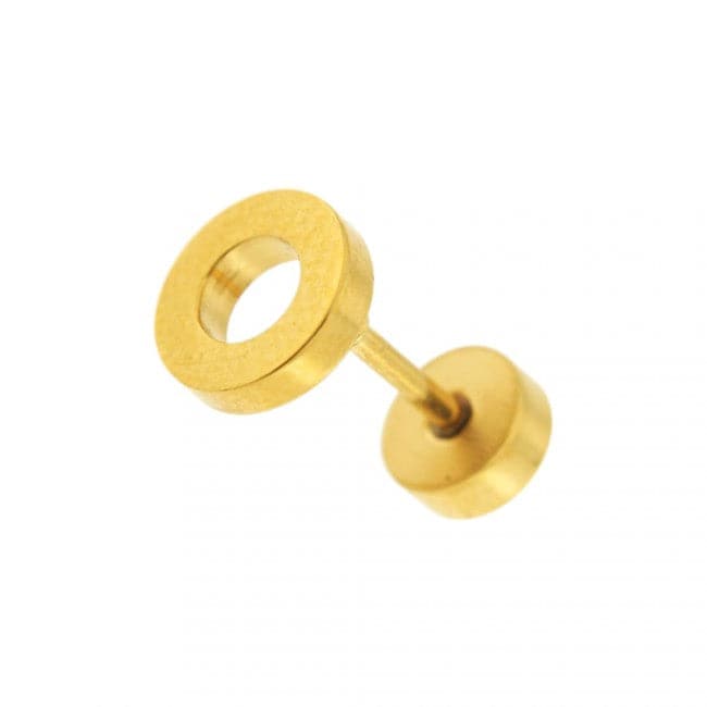 316L Surgical Steel Flat Disc with Hole Fake Invisible Ear Plug