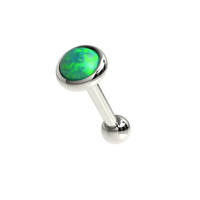 316L Surgical Steel Opal Stone Cartilage Tragus Piercing Ear Stud