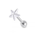 316L Surgical Steel Plain Star Top Cartilage Ear Stud