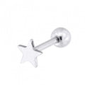 316L Surgical Steel Plain Star Ear Stud