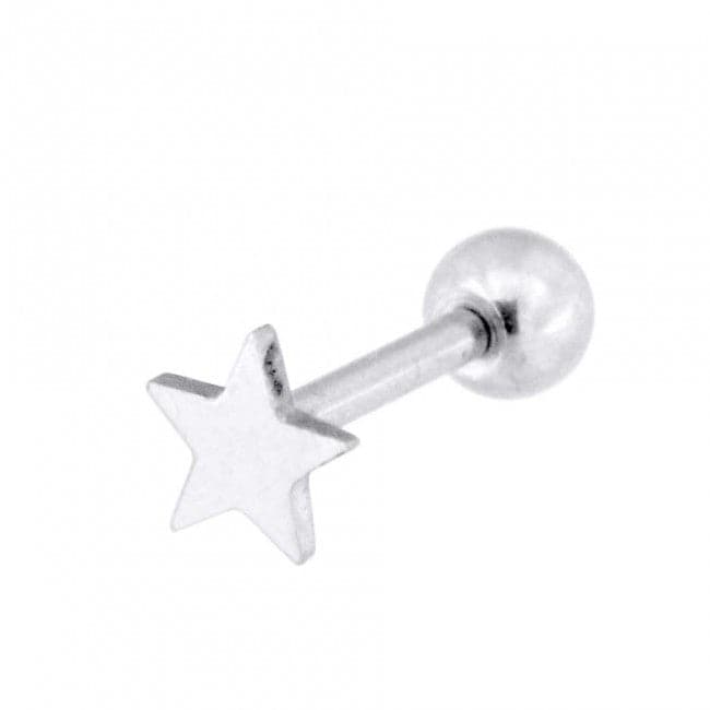 316L Surgical Steel Plain Star Ear Stud
