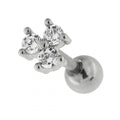 316L Surgical Steel Fancy Jeweled Ear Stud