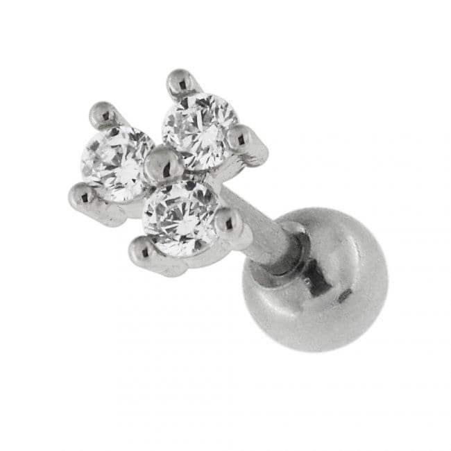 316L Surgical Steel Fancy Jeweled Ear Stud