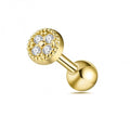 316L Surgical Steel Micro Jewelled Round Dotted Ear Stud