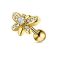 316L Surgical Steel Micro Jewelled Butterfly Cartilage Ear Stud