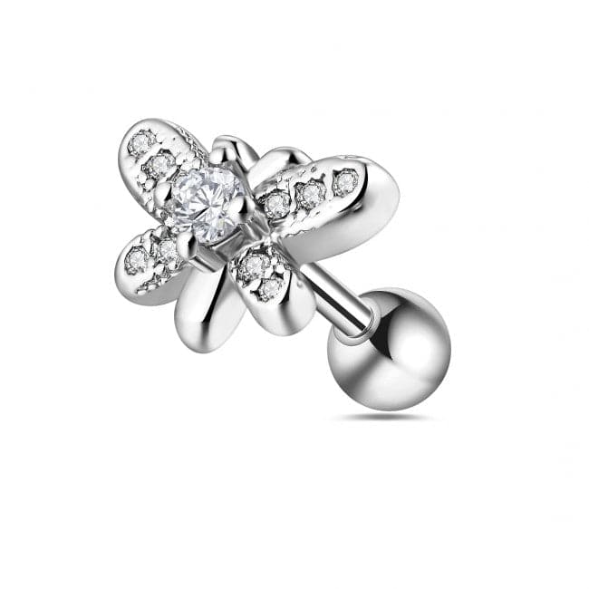 316L Surgical Steel Micro Jewelled Butterfly Cartilage Ear Stud
